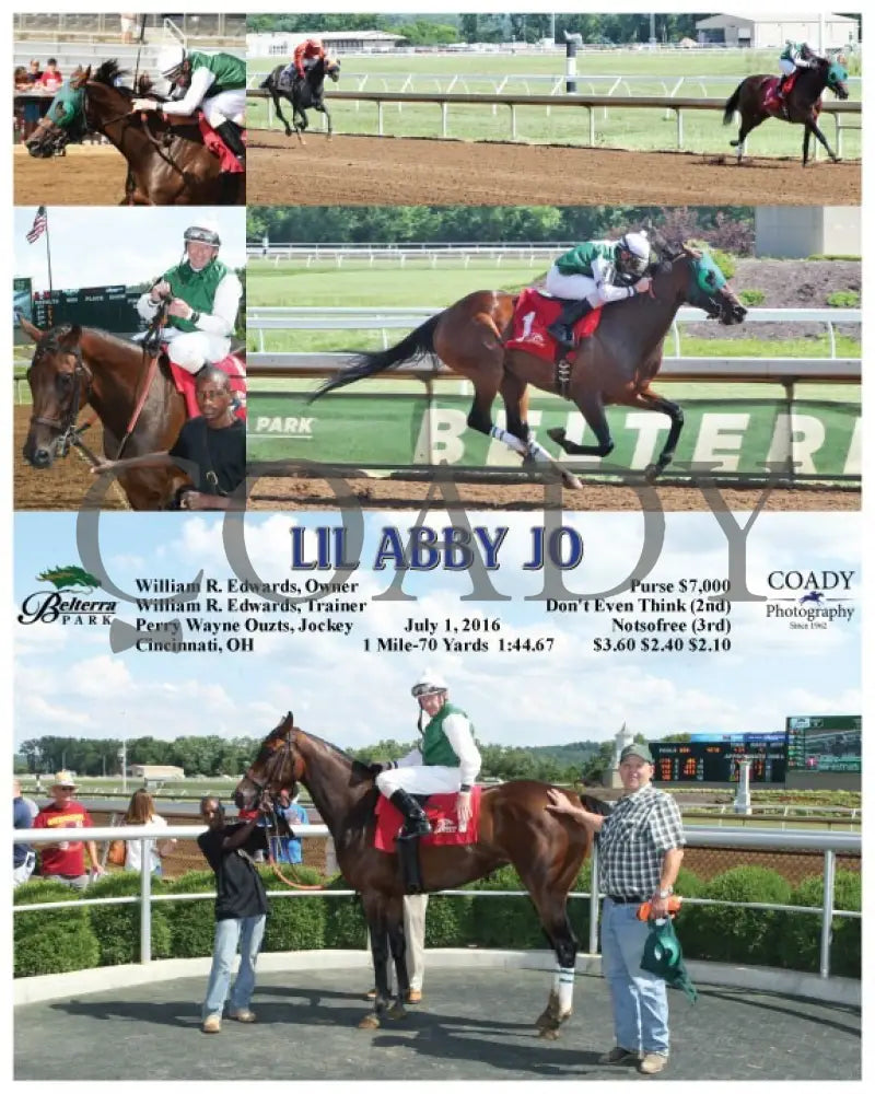 Lil Abby Jo - 070116 Race 04 Btp Belterra Park