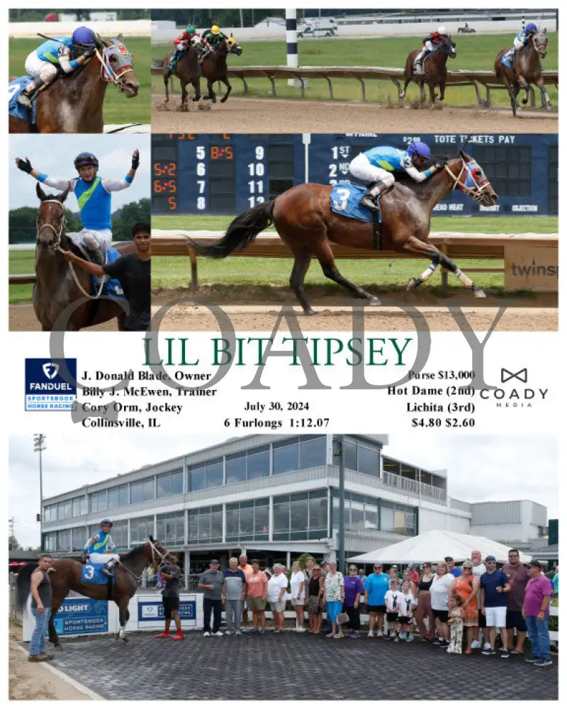 Lil Bit Tipsey - 07-30-24 R02 Fan Fanduel Sportsbook Horse Racing