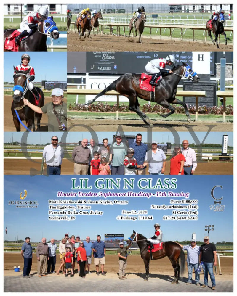 Lil Gin N Class - Hoosier Breeders Sophomore Handicap 15Th Running 06-12-24 R06 Ind Indiana Grand