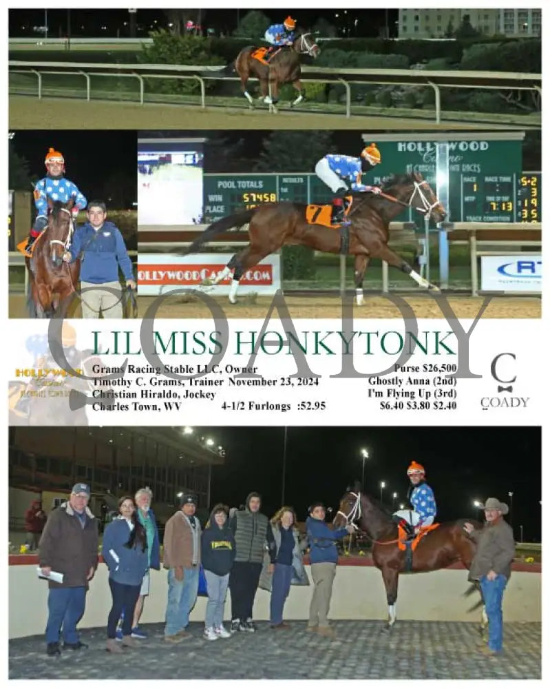 Lil Miss Honkytonk - 11-23-24 R01 Ct Hollywood Casino At Charles Town Races