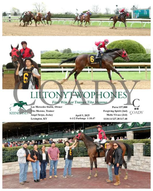 LILTONYTWOPHONES - First Win For Trainer Tito Moreno - 04-09-25 - R02 - KEE Keeneland
