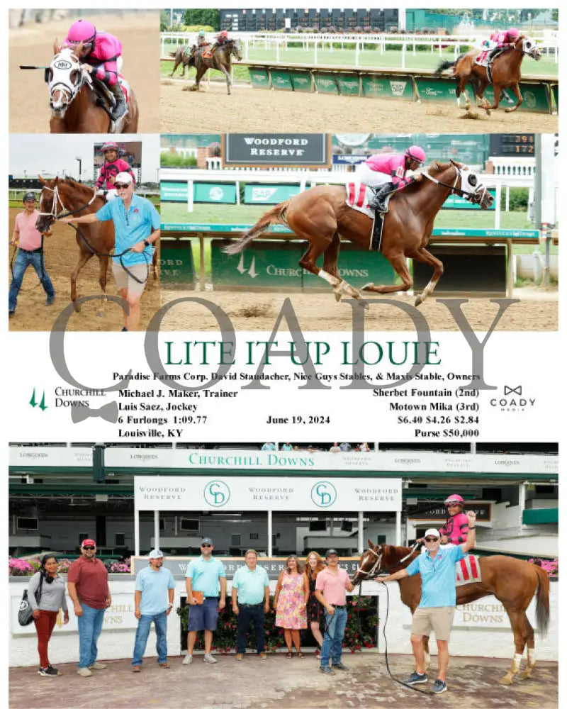 Lite It Up Louie - 06-19-24 R06 Cd Churchill Downs