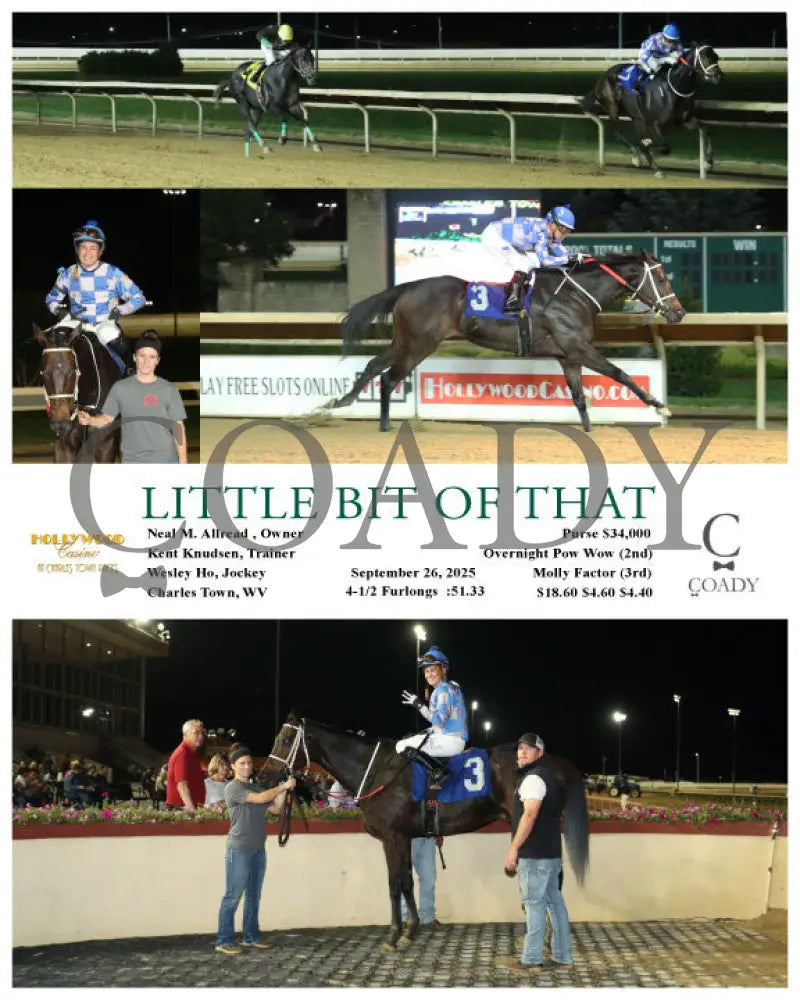 LITTLE BIT OF THAT - 09-26-25 - R02 - CT Hollywood Casino at Charles Town Races