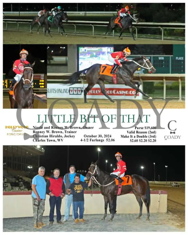Little Bit Of That - 10-30-24 R04 Ct Hollywood Casino At Charles Town Races