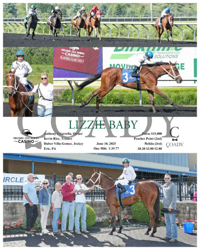 LIZZIE BABY - 06-10-25 - R04 - PID Presque Isle Downs