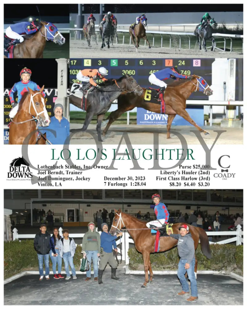 Lo Lo’s Laughter - 12-30-23 R04 Ded Delta Downs