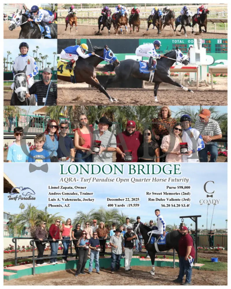 LONDON BRIDGE - AQRA- Turf Paradise Open Quarter Horse Futurity - 12-22-25 - R02 - TUP - Coady Media - Kurtis Coady Photography