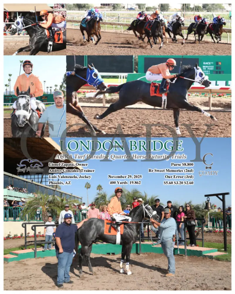 LONDON BRIDGE - AQRA Turf Paradise Quarter Horse Futurity Trials - 11-29-25 - R04 - TUP - Coady Media - Kurtis Coady Photography