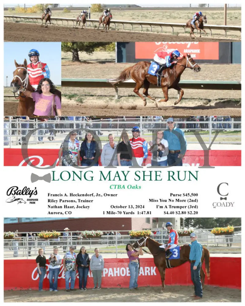Long May She Run - Ctba Oaks 10-13-24 R07 Arp Arapahoe Park