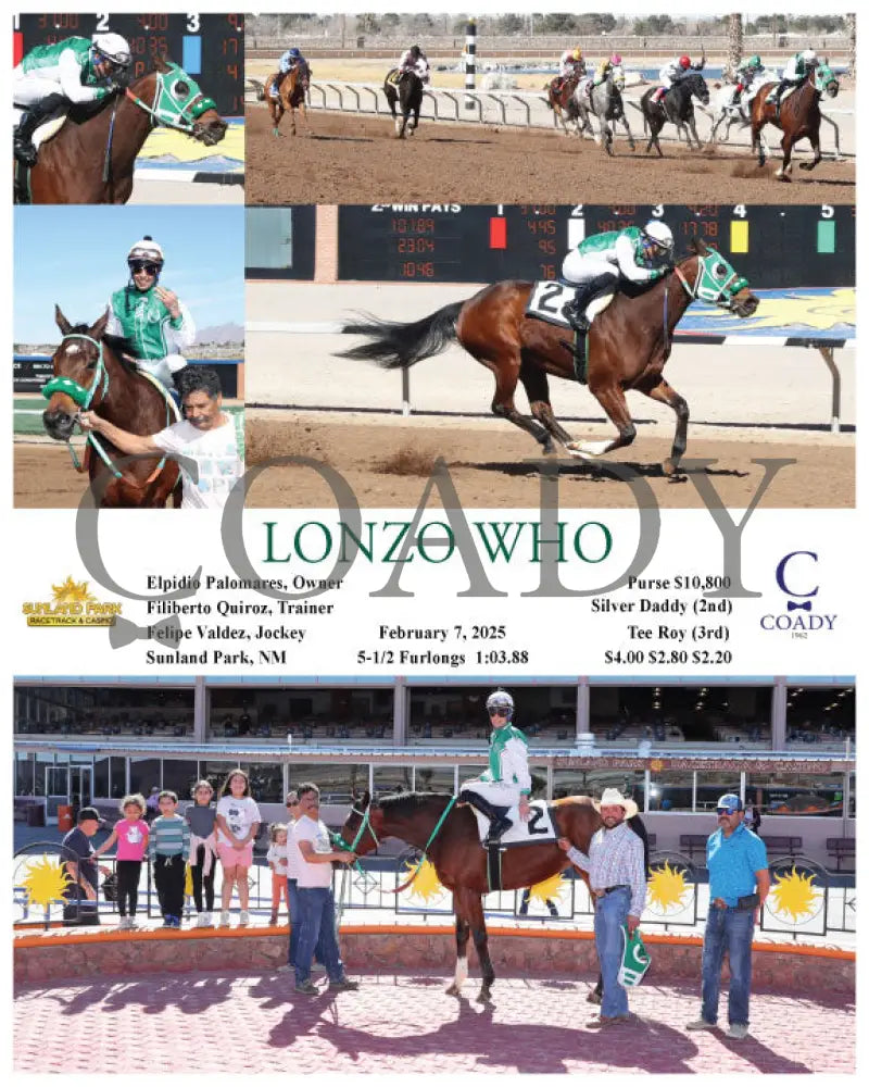 Lonzo Who - 02-07-25 R01 Sun Turfway Park