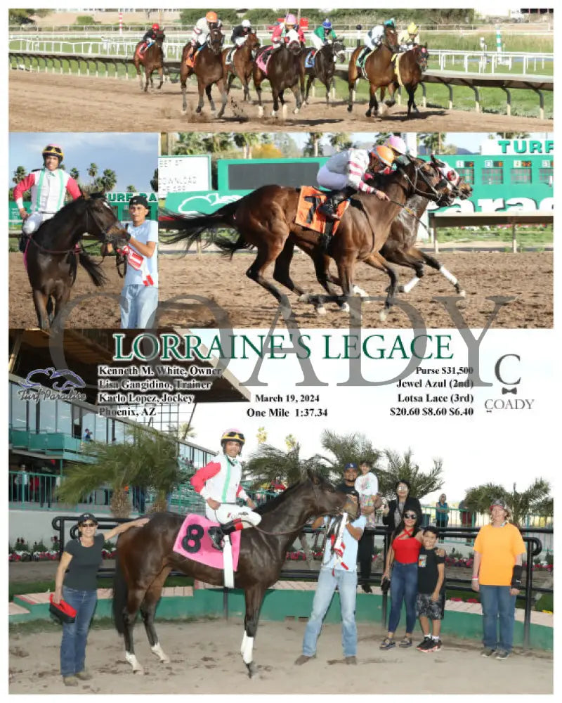 Lorraine’s Legace - 03 - 19 - 24 R10 Tup Turf Paradise
