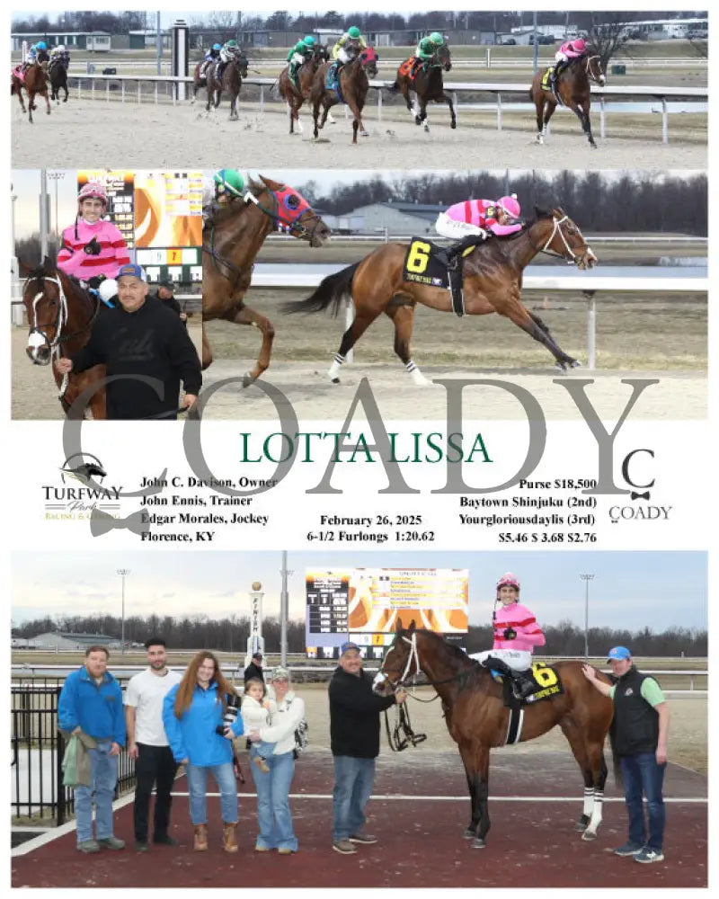 LOTTA LISSA - 022625 - Race 01 - TP Turfway Park