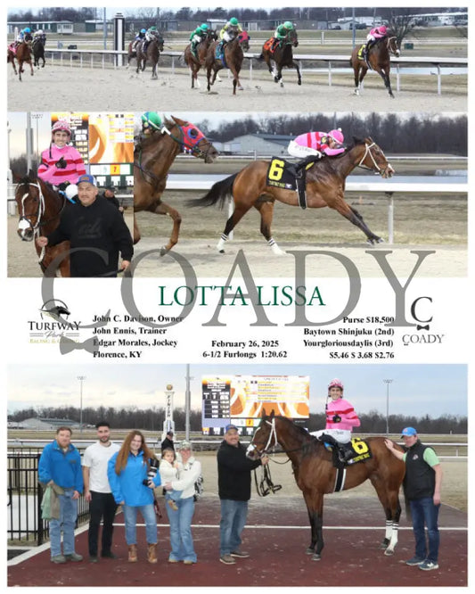 LOTTA LISSA - 022625 - Race 01 - TP Turfway Park