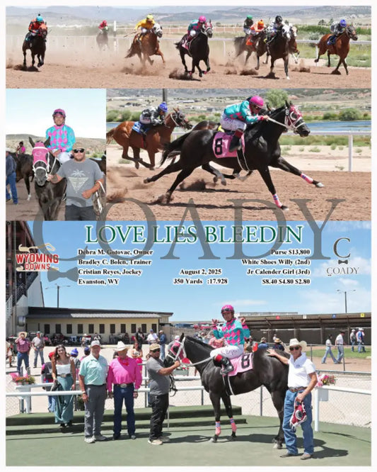 LOVE LIES BLEEDIN - 08-02-25 - R01 - WYO Wyoming Downs