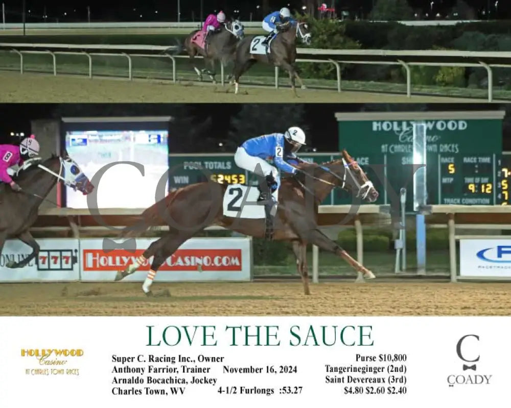 Love The Sauce - 11-16-24 R05 Ct Hollywood Casino At Charles Town Races