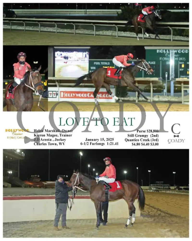 Love To Eat - 01-15-25 R08 Ct Hollywood Casino At Charles Town Races