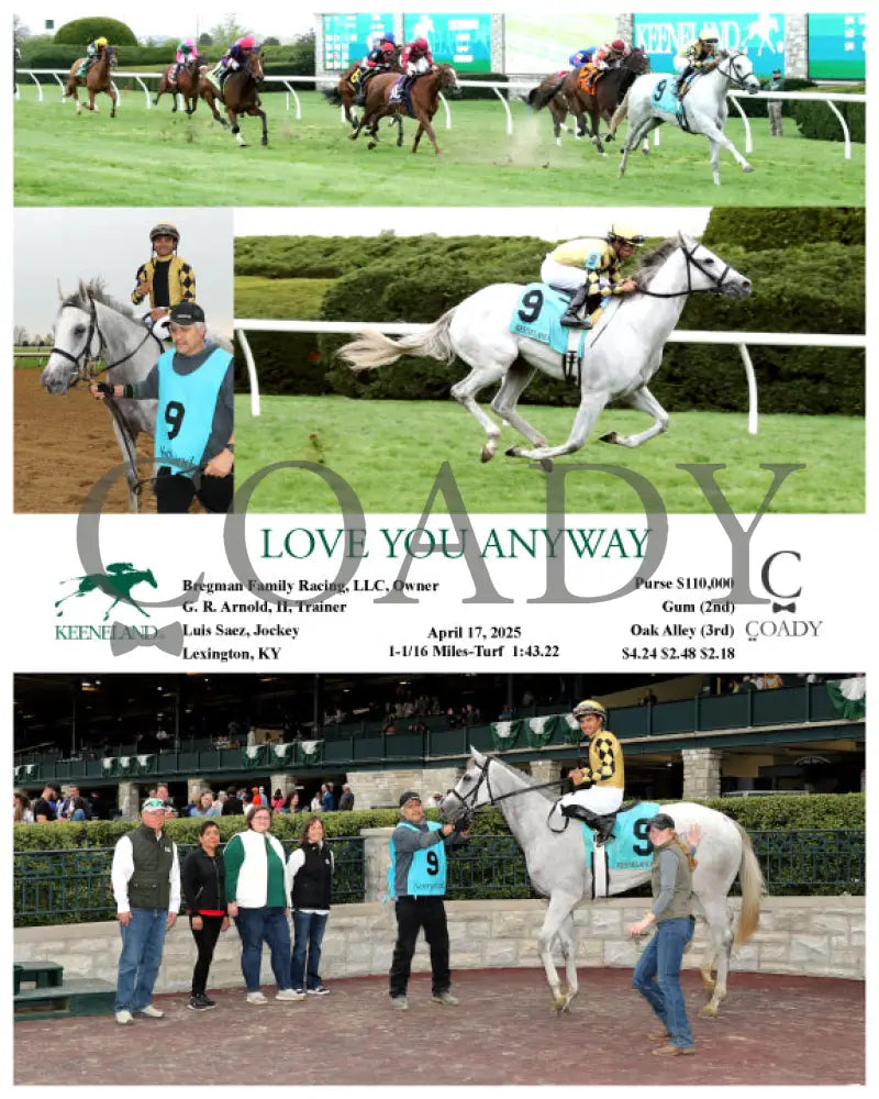 LOVE YOU ANYWAY - 041725 - Race 09 - KEE Keeneland