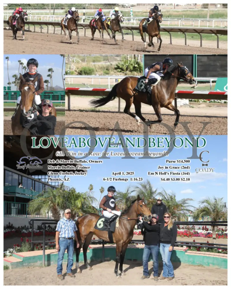 LOVEABOVEANDBEYOND - 6th Win in a Row for Loveaboveandbeyond!! - 04-01-25 - R07 - TUP Turf Paradise