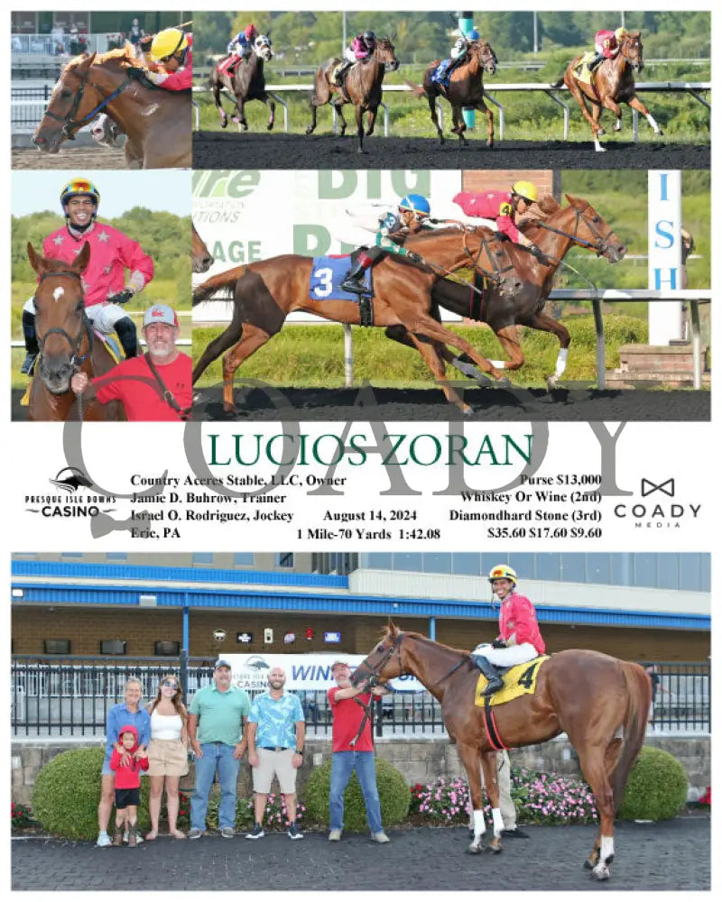 Lucios Zoran - 08-14-24 R08 Pid Presque Isle Downs