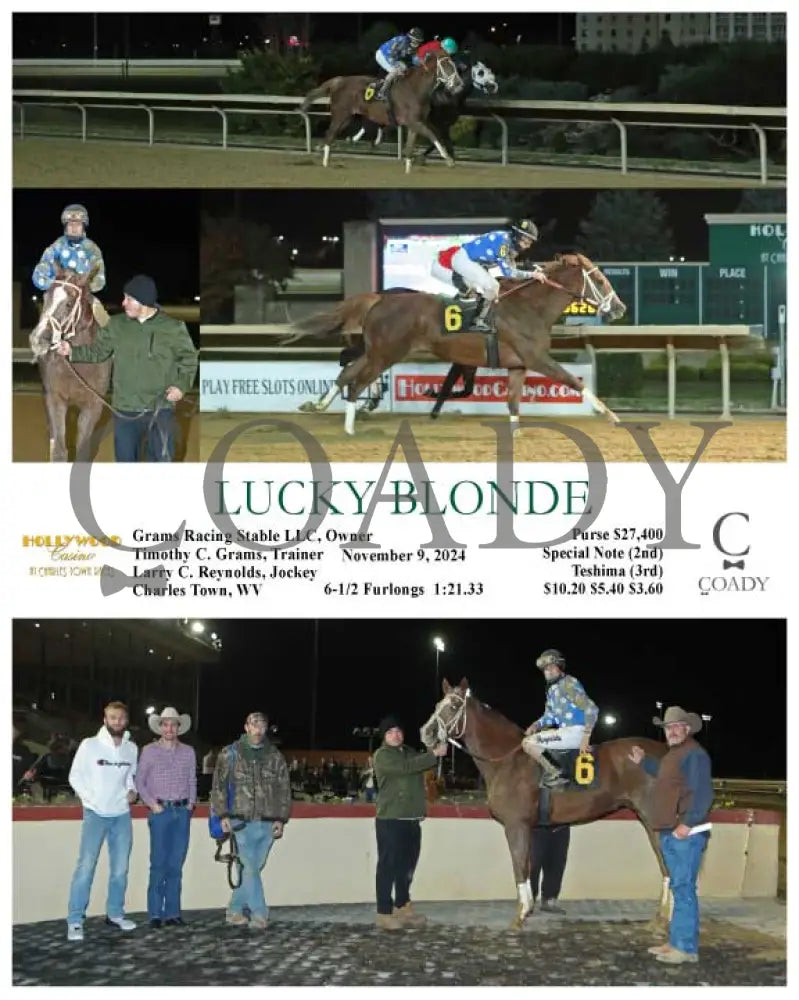Lucky Blonde - 11-09-24 R06 Ct Hollywood Casino At Charles Town Races