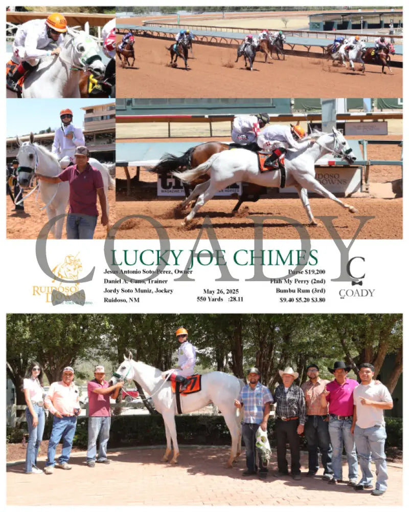 LUCKY JOE CHIMES - 05-26-25 - R06 - RUI Ruidoso Downs