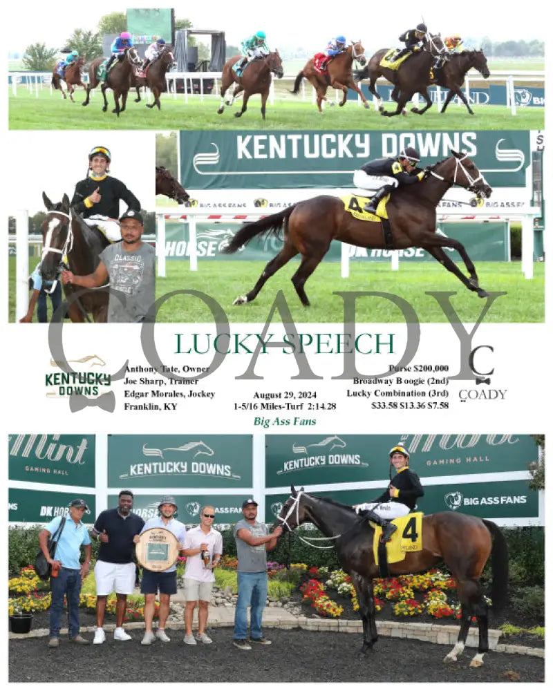Lucky Speech - 08-29-24 R04 Kd Kentucky Downs