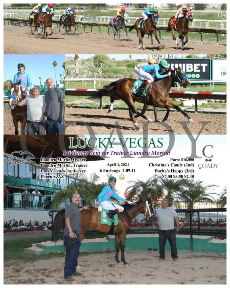 Lucky Vegas - 1St Career Win For Trainer Liandro Morfin! 04 - 04 - 24 R08 Tup Turf Paradise