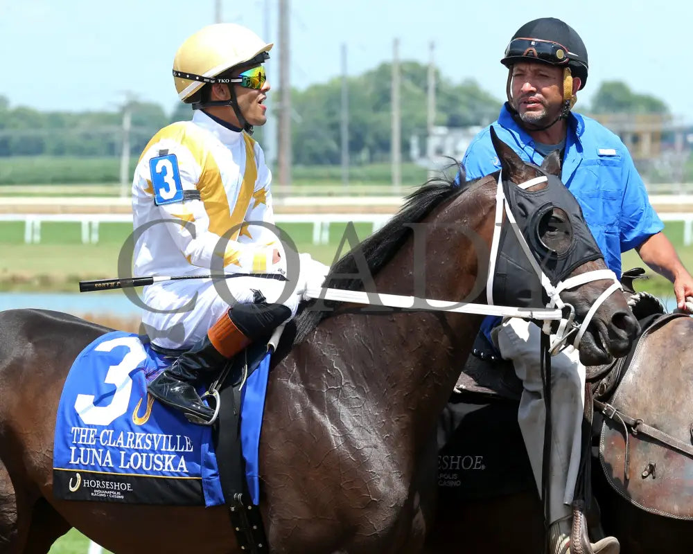 LUNA LOUSKA - The Clarksville - 5th Running - 07-04-25 - R07 - Horseshoe Indiana - Post Parade 01 - Eli Davis Indiana