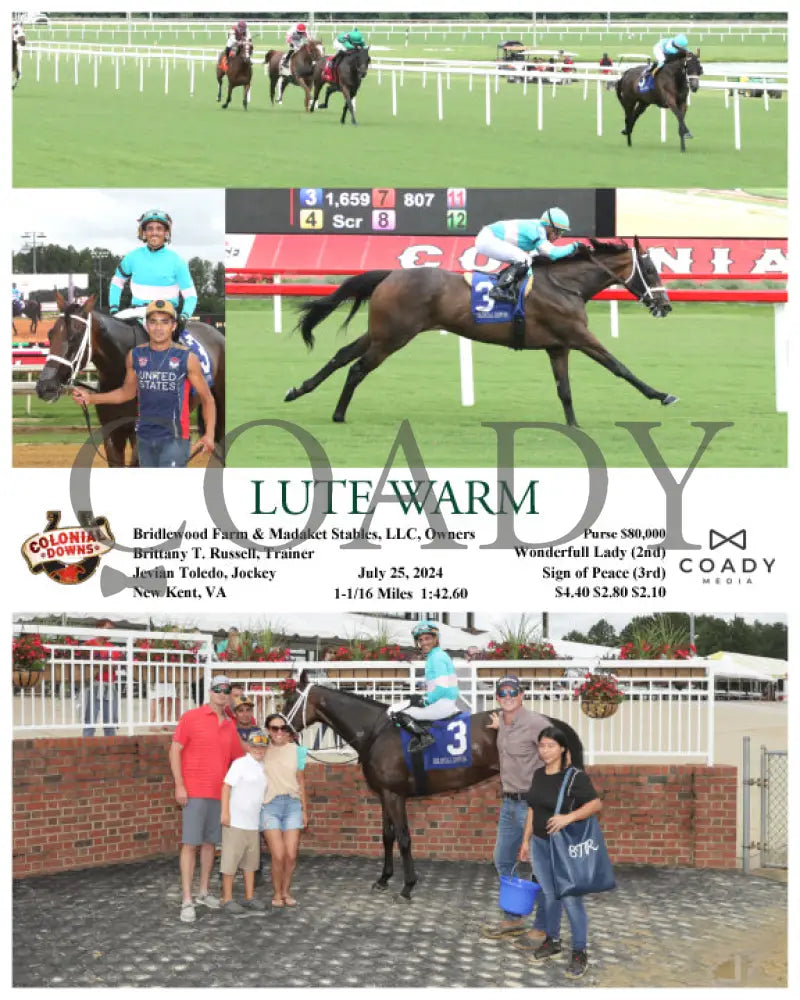 Lute Warm - 07-25-24 R06 Cnl Colonial Downs