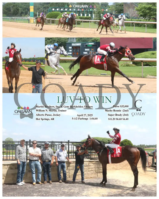 LUV TO WIN - 04-27-25 - R04 - OP Oaklawn Park