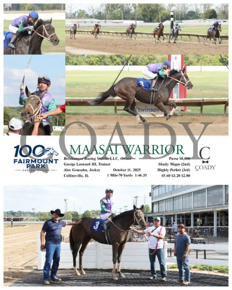 MAASAI WARRIOR - 10-11-25 - R02 - FP Fanduel Sportsbook Horse Racing