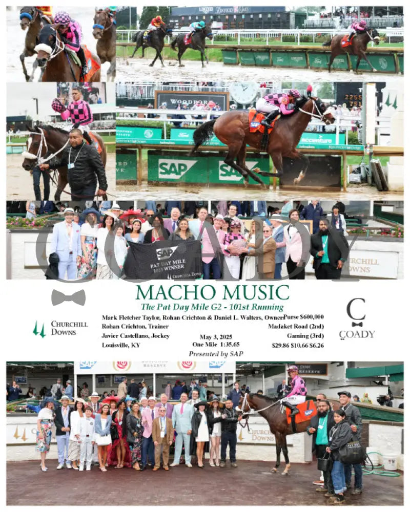 MACHO MUSIC - The Pat Day Mile G2 - 101st Running - 05-03-25 - R06 - CD - Coady Media - Kurtis Coady Photography