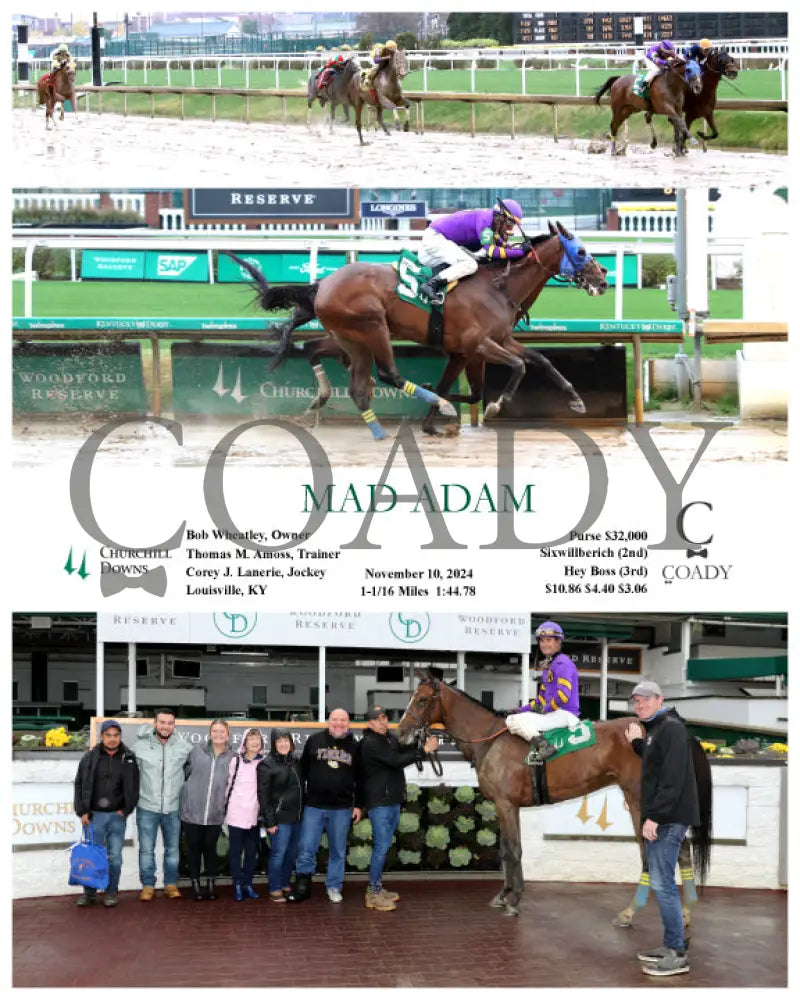 Mad Adam - 111024 Race 01 Cd Churchill Downs