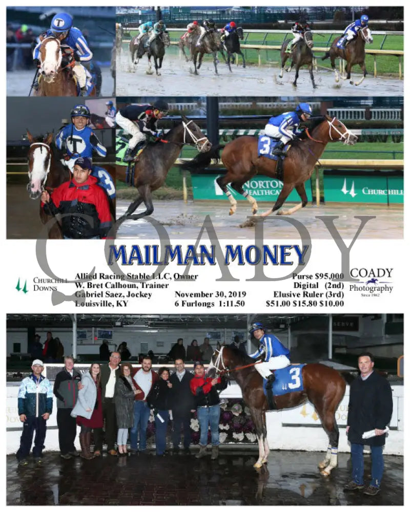 Mailman Money - 11-30-19 R08 Cd Churchill Downs