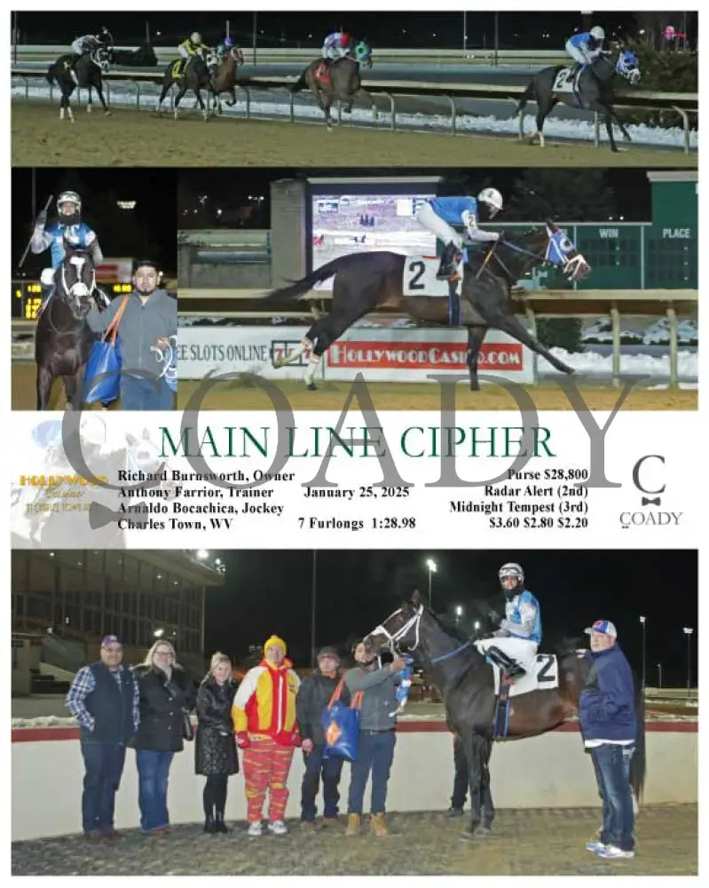 Main Line Cipher - 01-25-25 R07 Ct Hollywood Casino At Charles Town Races