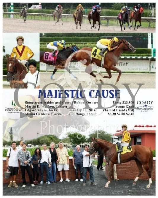 Majestic Cause - 011014 Race 06 Crc Calder Course