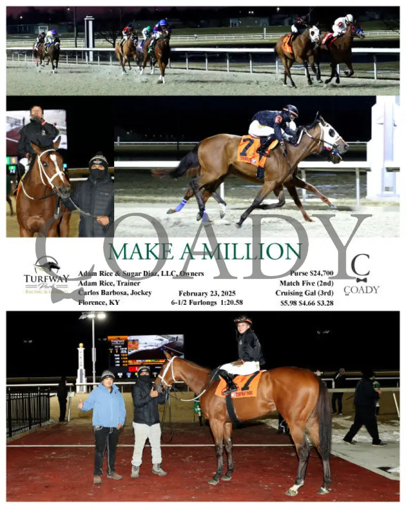 MAKE A MILLION - 022325 - Race 06 - TP Turfway Park