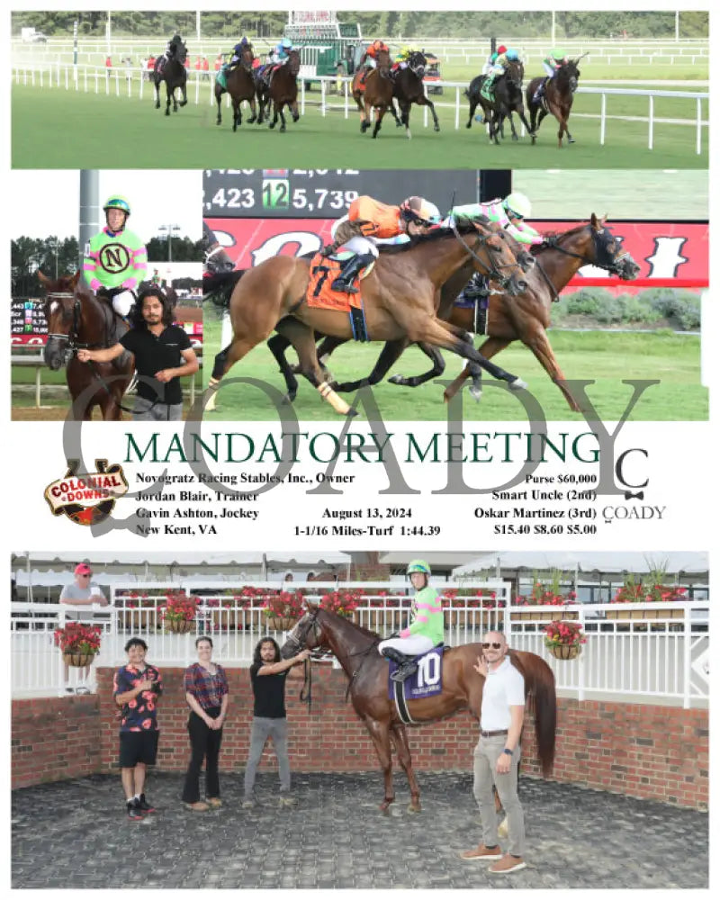 Mandatory Meeting - 08-13-24 R09 Cnl Colonial Downs