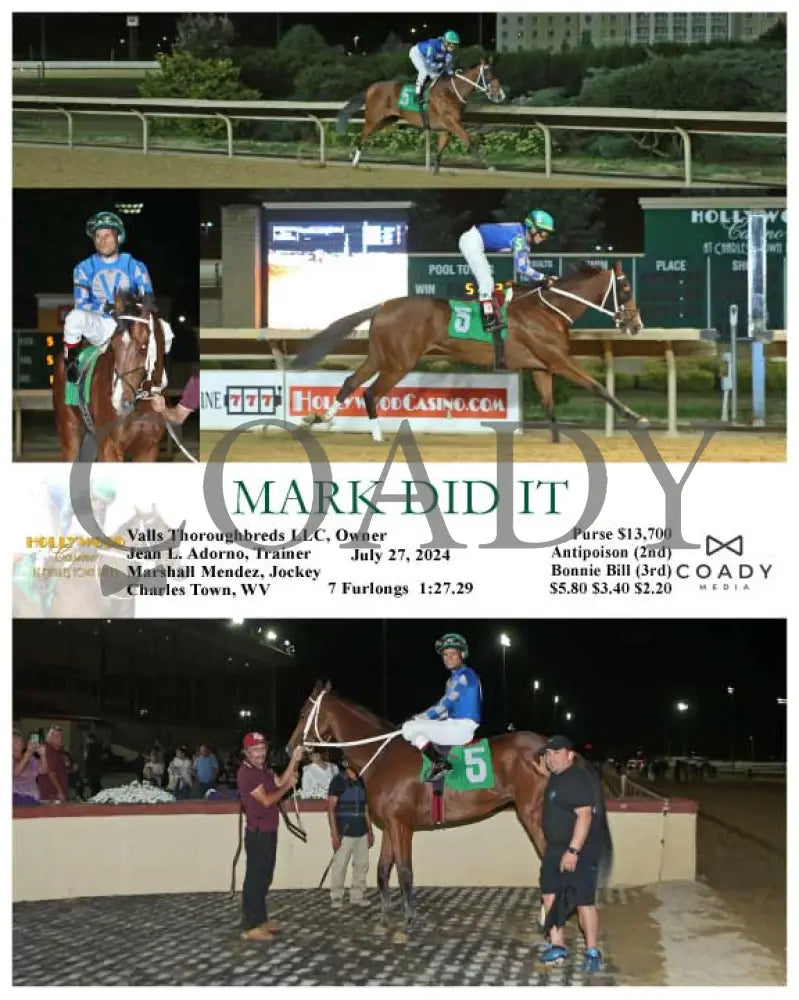 Mark Did It - 07-27-24 R08 Ct Hollywood Casino At Charles Town Races