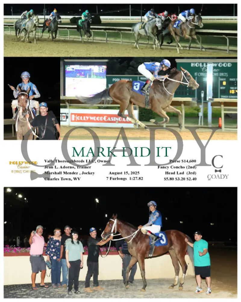MARK DID IT - 08-15-25 - R08 - CT Hollywood Casino at Charles Town Races
