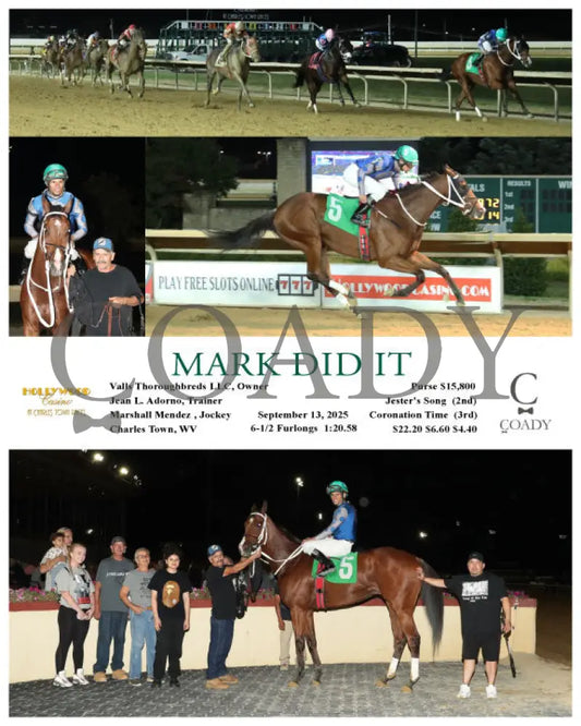 MARK DID IT - 09-13-25 - R05 - CT Hollywood Casino at Charles Town Races