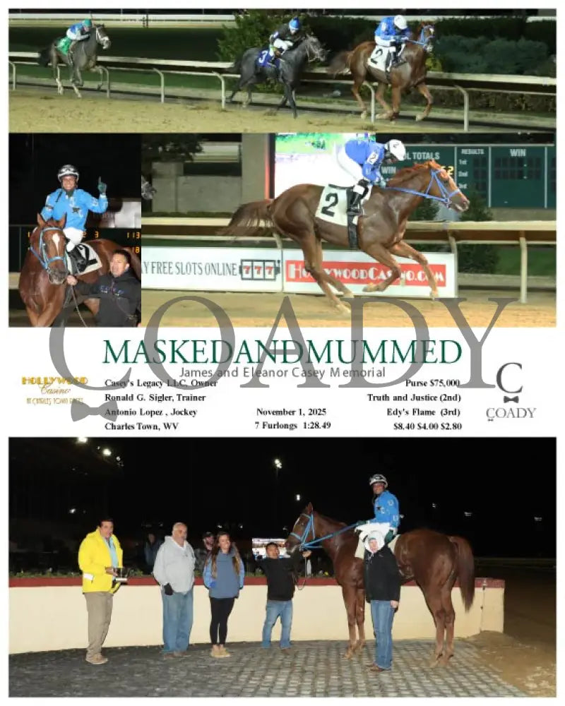 MASKEDANDMUMMED - James and Eleanor Casey Memorial - 11-01-25 - R07 - CT Hollywood Casino at Charles Town Races