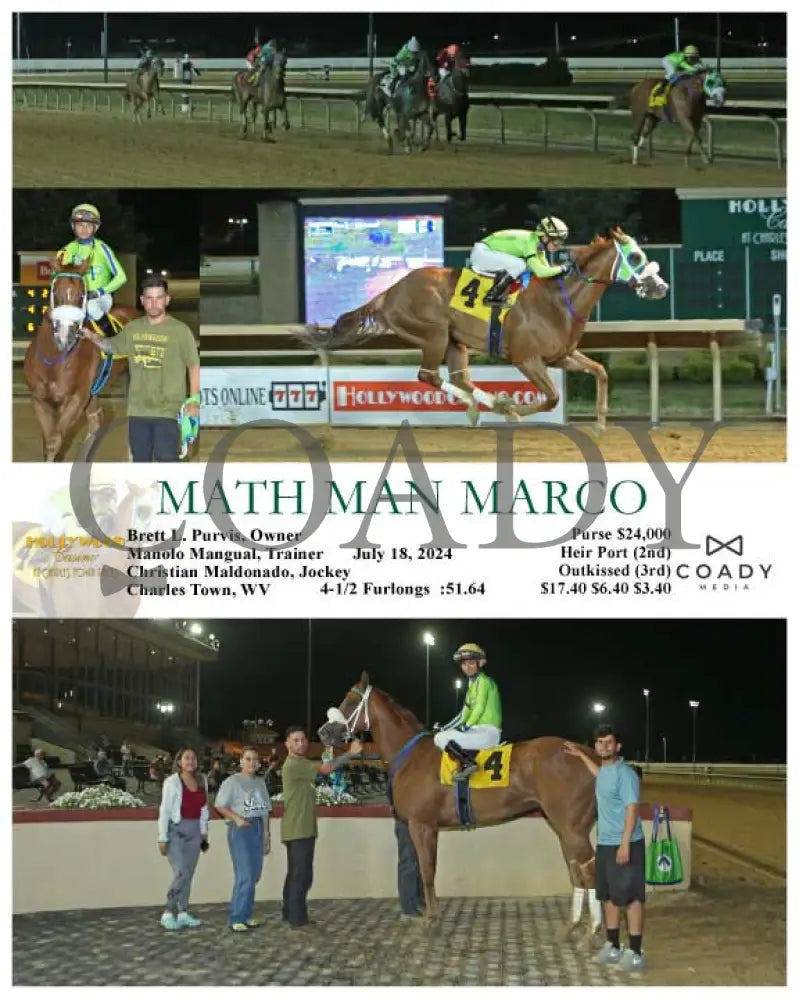 Math Man Marco - 07-18-24 R07 Ct Hollywood Casino At Charles Town Races