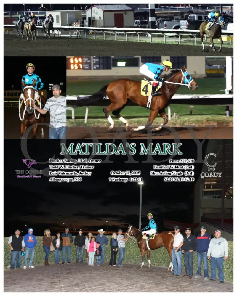 MATILDA’S MARK - 10-11-25 - R03 - ALB Downs at Albuquerque