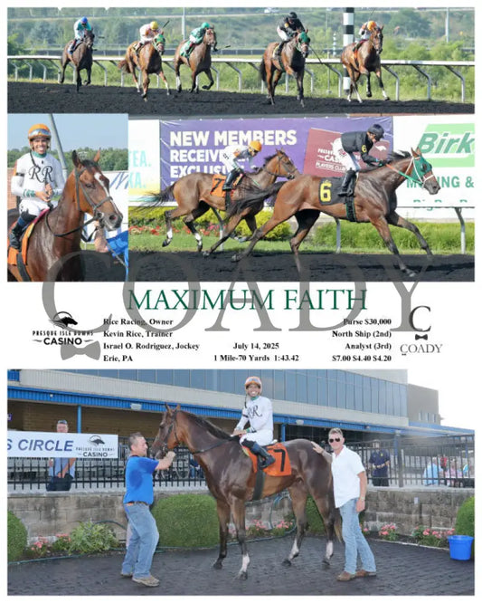 MAXIMUM FAITH - 07-14-25 - R06 - PID Presque Isle Downs