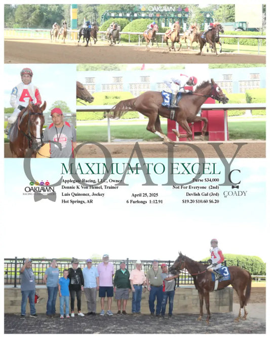 MAXIMUM TO EXCEL - 04-25-25 - R10 - OP Oaklawn Park