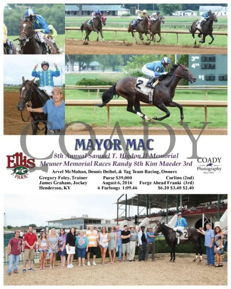 Mayor Mac - 080616 Race 04 Elp Ellis Park