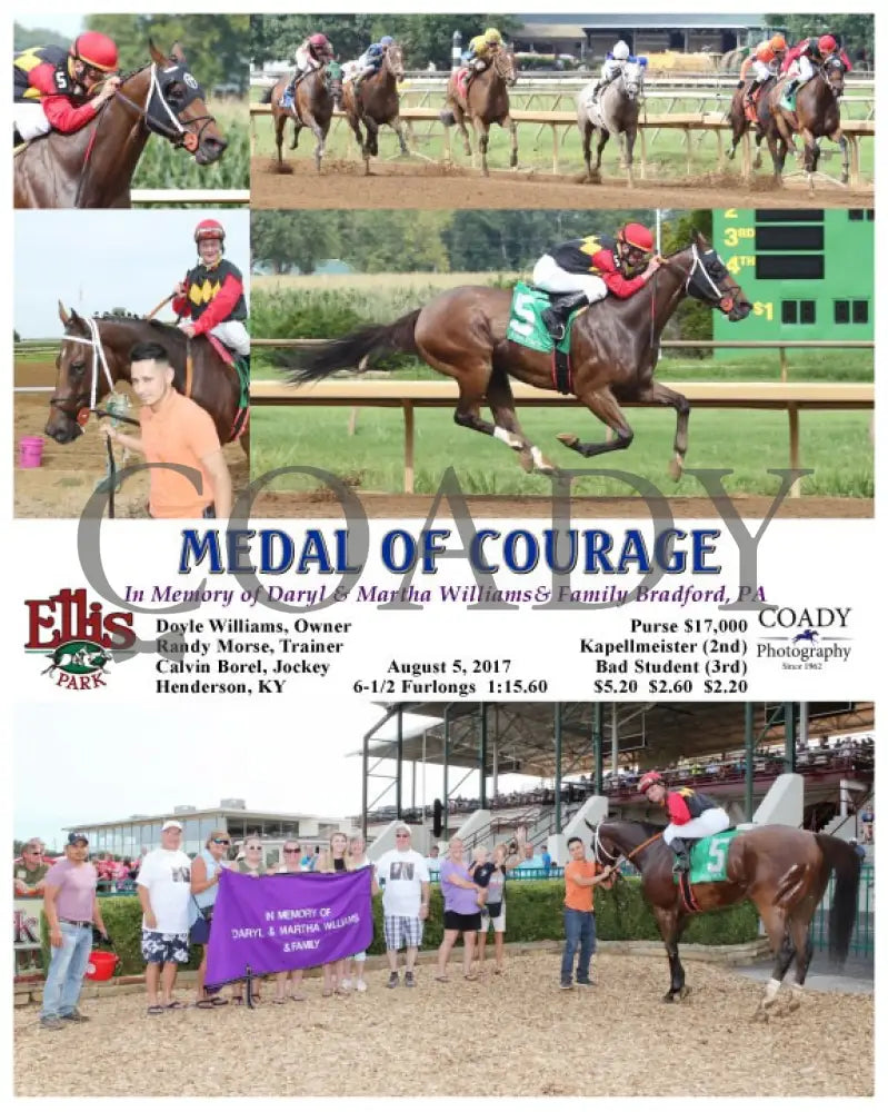 Medal Of Courage - 080517 Race 07 Elp Ellis Park