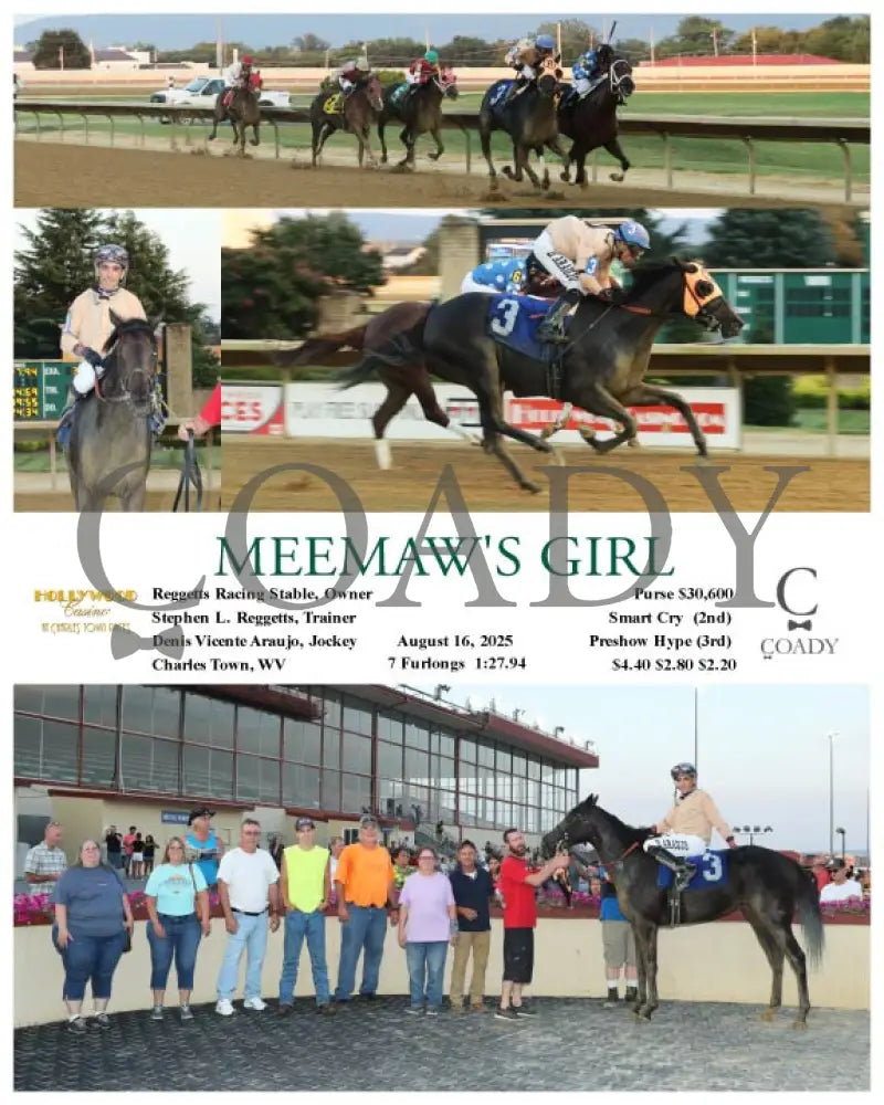 MEEMAW’S GIRL - 08-16-25 - R02 - CT Hollywood Casino at Charles Town Races