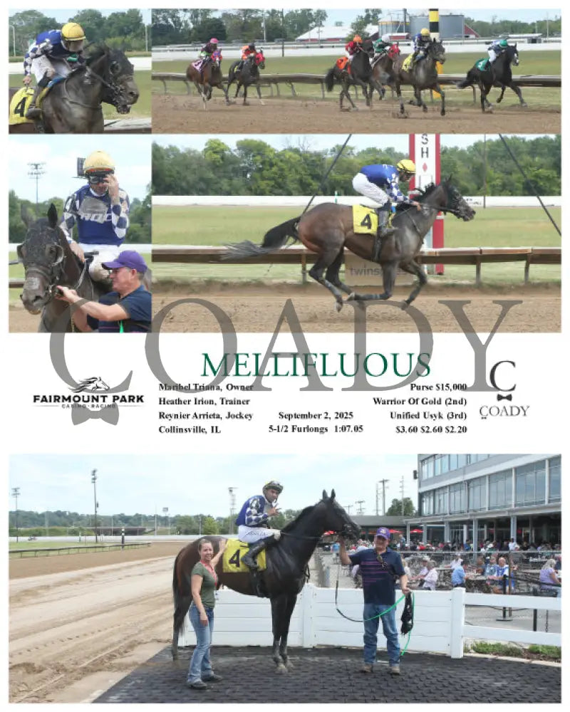 MELLIFLUOUS 09 02 25 R01 FP Fanduel Sportsbook Horse Racing